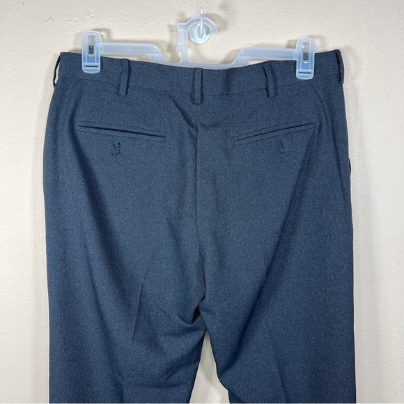 Van Heusen Blue Dress Pants 34x27 Straight Leg Classic  Trousers - Picture 5 of 9